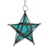 Gallery of Light 10017757 Blue Glass Star Lantern