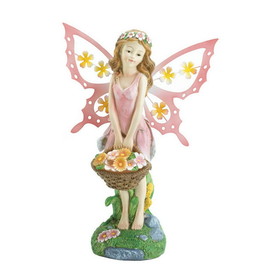 Summerfield Terrace 10017858 Solar Pink Fairy Garden Figurine