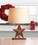 Gallery of Light 57073407 Farmhouse Red Star Table Lamp