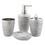 Accent Plus 10018258 Hammered Silver Texture Bath Accessories