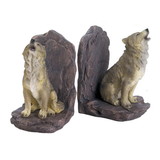Accent Plus 10018439 Howling Wolf Bookends