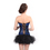MUKA Burlesque Navy Blue & Black Corset And Petticoat, Panty Included, Gift Idea