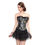 MUKA Women's Brocade Lace Corset And Petticoat Set, Halloween Costume, Gift Idea
